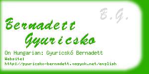 bernadett gyuricsko business card